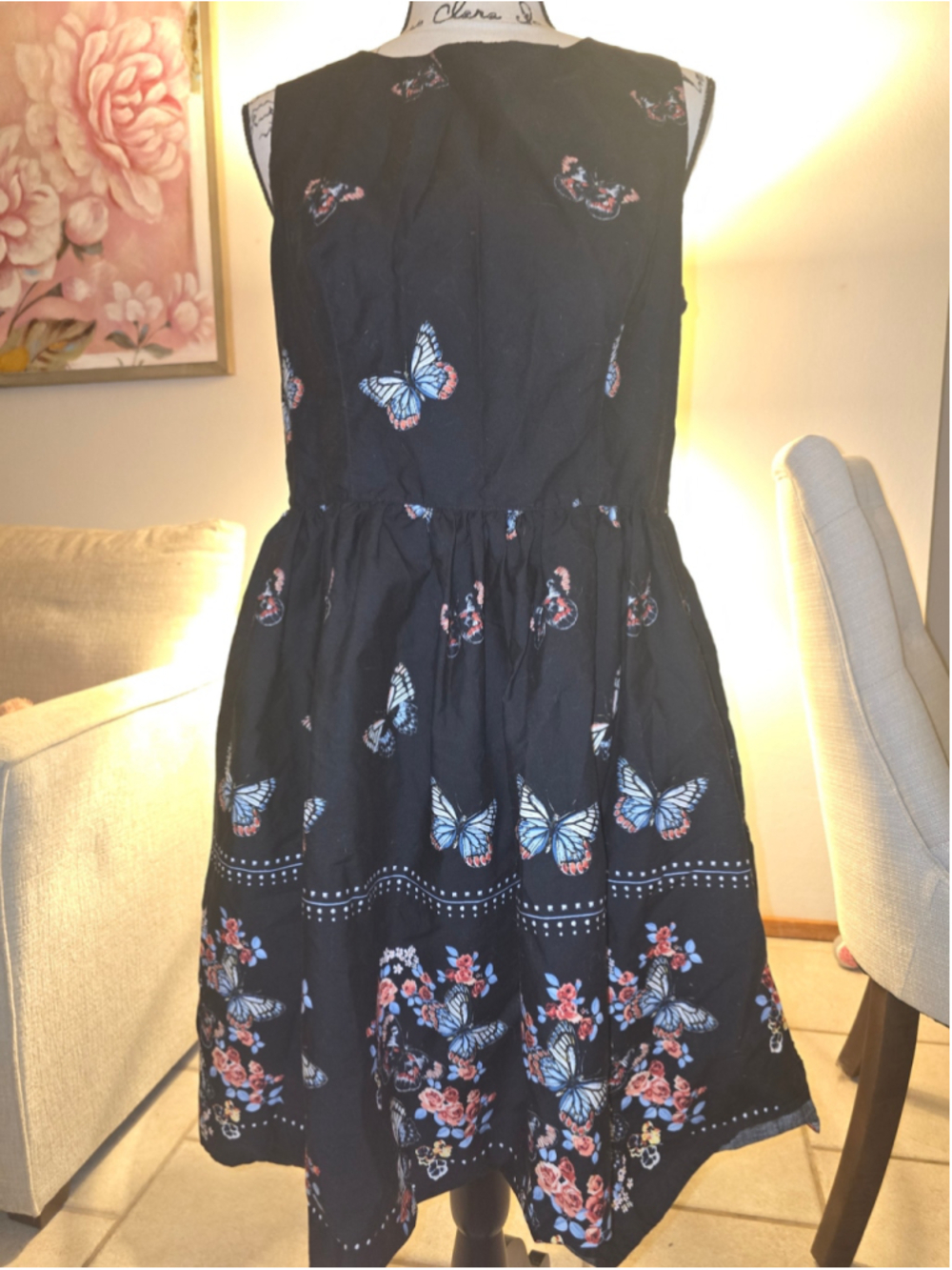 Hell Bunny Butterfly Dress Size L NWOT